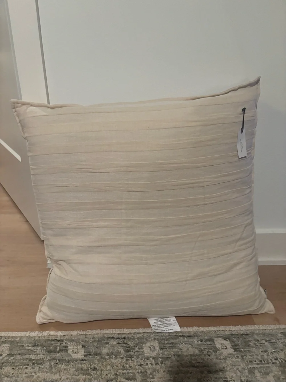 NWT Hearth & Hand Magnolia Stitch Stripe Euro Pillow 26x26